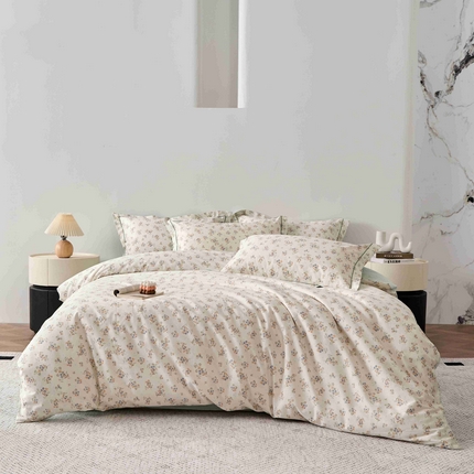 丽卡家纺 2025新款100s高密新疆长绒棉纯棉四件套 蓝香清韵