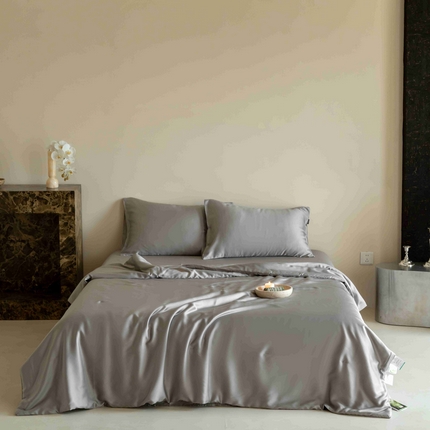 91家纺网 家纺一手货源 找家纺 （总）2025天丝纯色夏被四件套