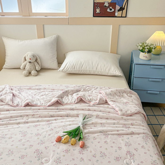 91家纺网 家纺一手货源 找家纺 龙图家纺 2025新款A类母婴针织棉夏被印花卡通凉感丝夏凉被空调被 春不晚