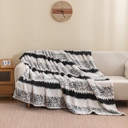 潮邦 2025新款阳离子柔云毯毛毯-素影雅韵系列【可供跨境电商可压缩】 羽墨