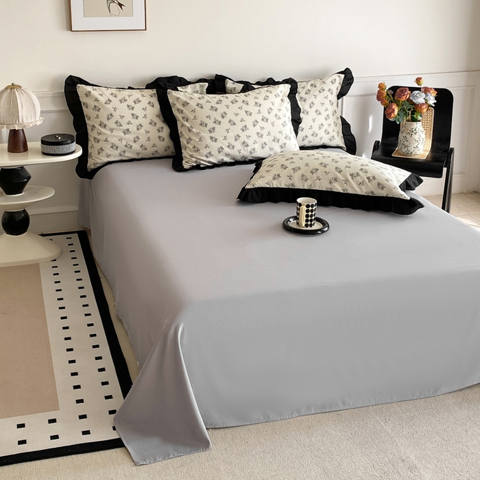 91家纺网 家纺一手货源 找家纺 乐沐家纺 2025新款法式花边夏被四件套 夏被-晨曦