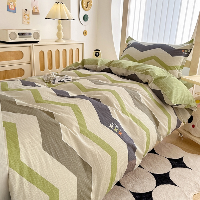 91家纺网 家纺一手货源 找家纺 卡普 2025新款爆款加厚卡通小清新全棉纯棉学生宿舍三件套床笠隔天可拿欧利