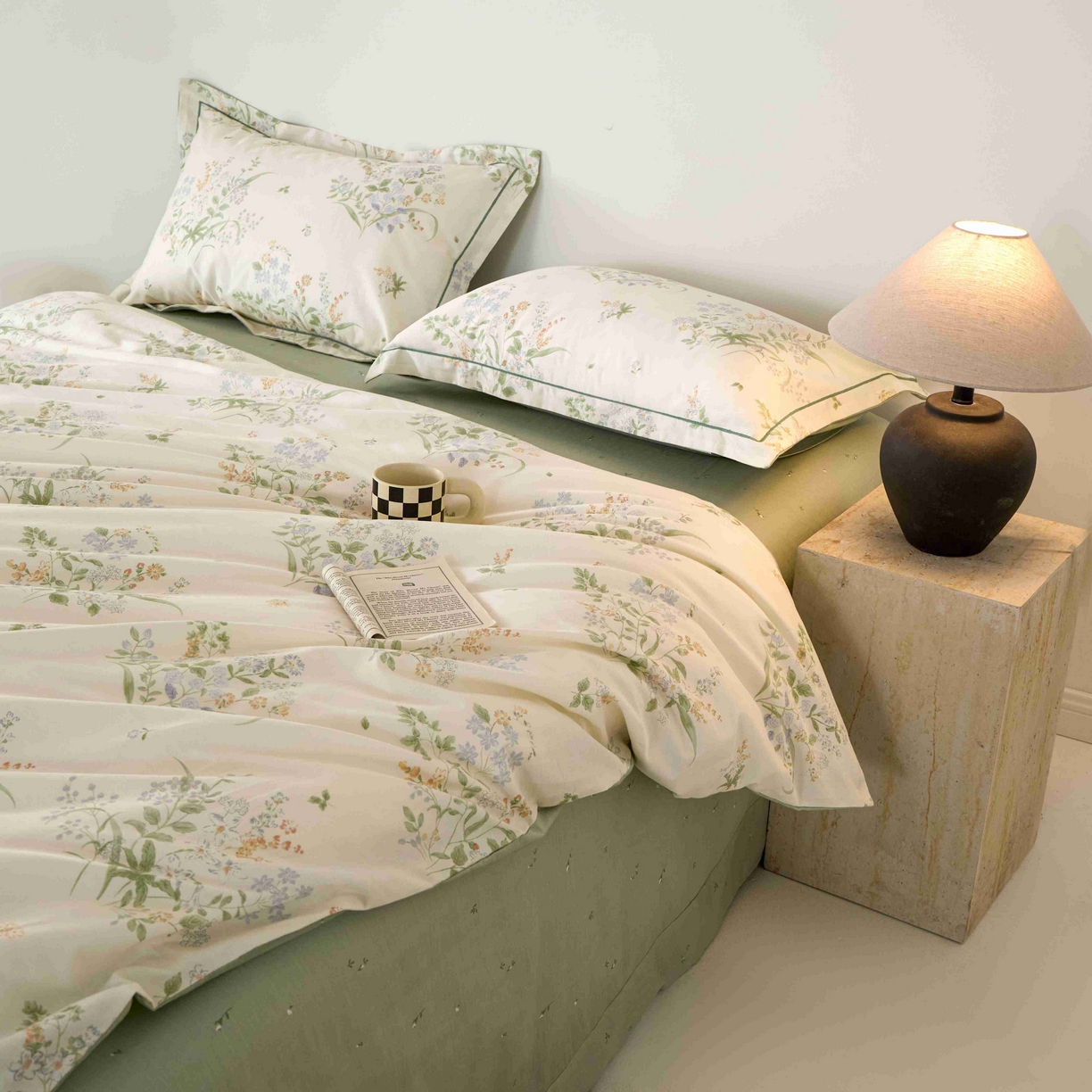 91家纺网 家纺一手货源 找家纺 丽卡家纺 2025新款100s高密新疆长绒棉纯棉四件套 盛茵斯