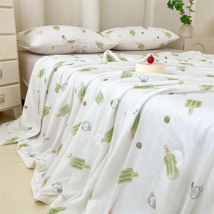 91家纺网 家纺一手货源 找家纺 （总）青螺家纺 2025新款凉感丝艾草抗菌驱蚊夏凉被空调被3D时尚数码花卉卡通被子（支持质检）