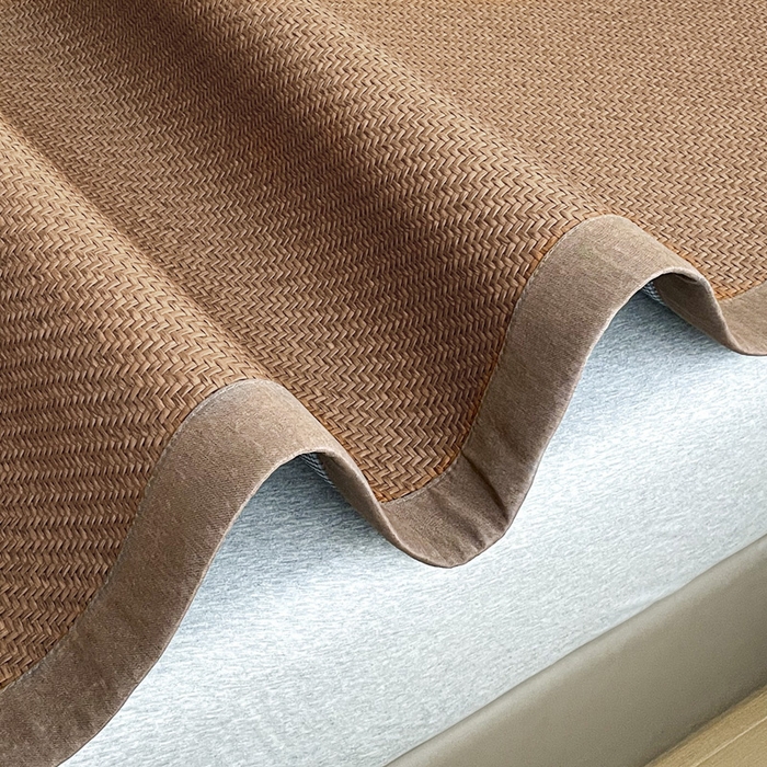 91家纺网 家纺一手货源 找家纺 阿牛席业 2025新款舒爽藤席系列-E-PE藤席 PE霸王藤-咖色