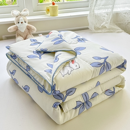 友承家纺 2025新款A类母婴级大豆夏被夏凉被空调被 花园小兔