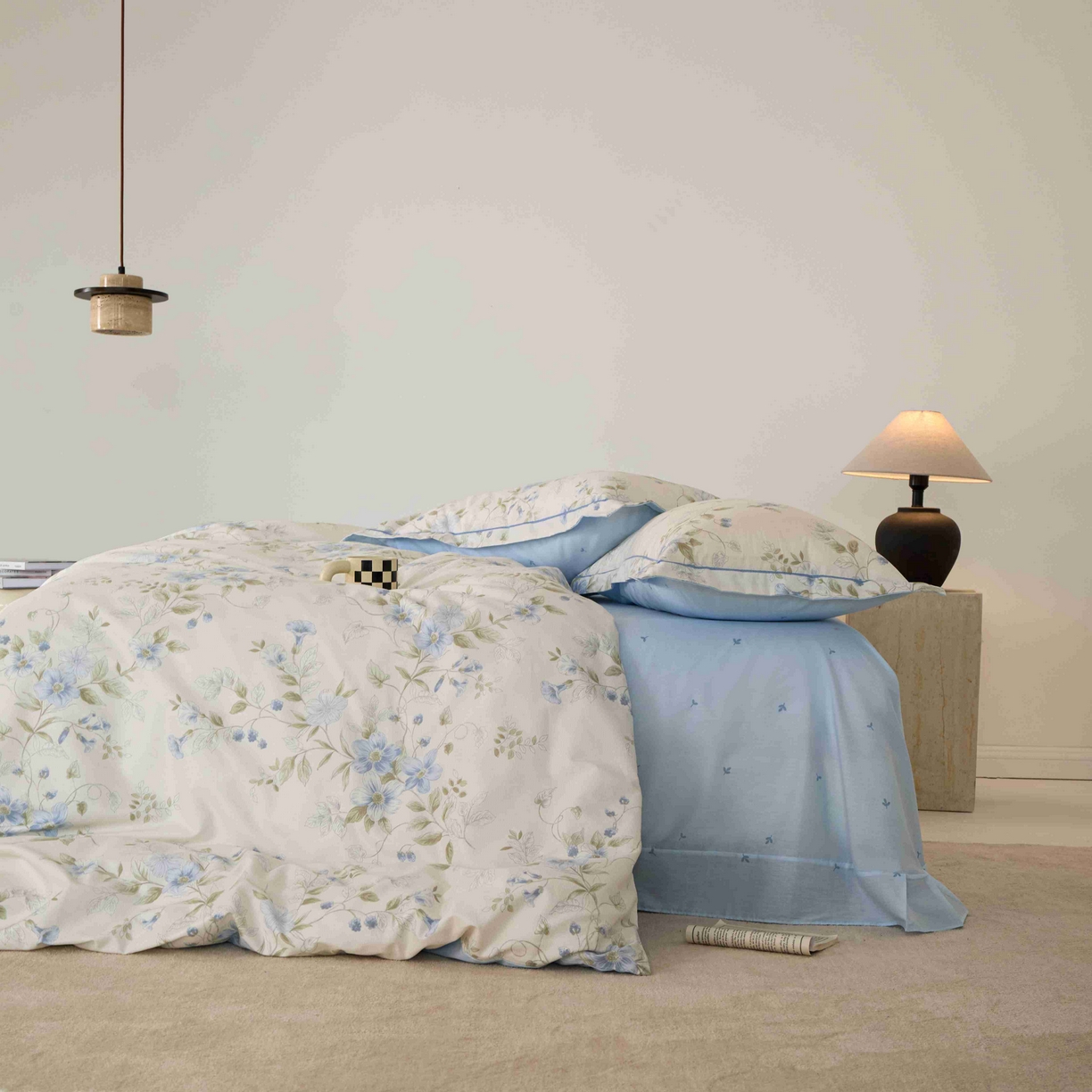 91家纺网 家纺一手货源 找家纺 丽卡家纺 2025新款100s高密新疆长绒棉纯棉四件套 伊甸园