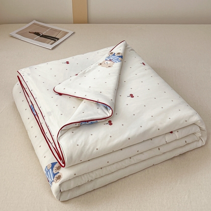 91家纺网 家纺一手货源 找家纺 （总）龙图家纺 2025新款A类母婴针织棉夏被印花卡通婴幼夏凉被空调被