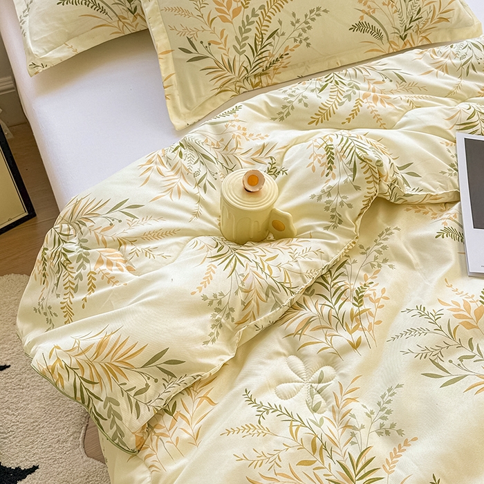 91家纺网 家纺一手货源 找家纺 友承家纺 2025新款A类母婴级大豆夏被夏凉被空调被 芳草