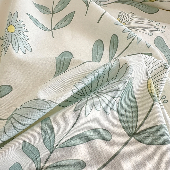 91家纺网 家纺一手货源 找家纺 卡普二店 2024新款爆款加厚卡通小清新全棉纯棉学生宿舍三件套床笠隔天可拿 蓝风铃