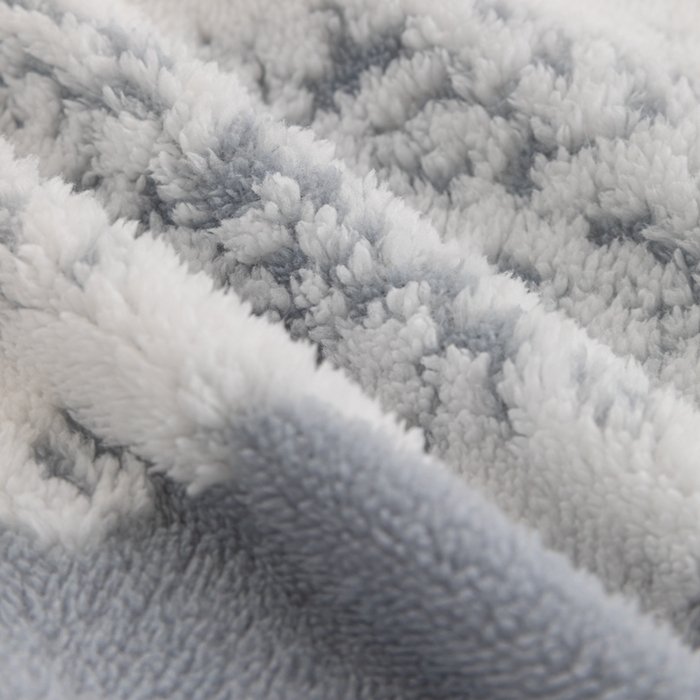 91家纺网 家纺一手货源 找家纺 潮邦 2025新款阳离子柔云毯毛毯-素影雅韵系列【可供跨境电商可压缩】 韵灰