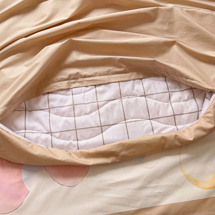 91家纺网 家纺一手货源 找家纺 梵赫 2025新款卡通全棉A类夹棉两用幼儿园儿童夏被被套 摩天轮-黄