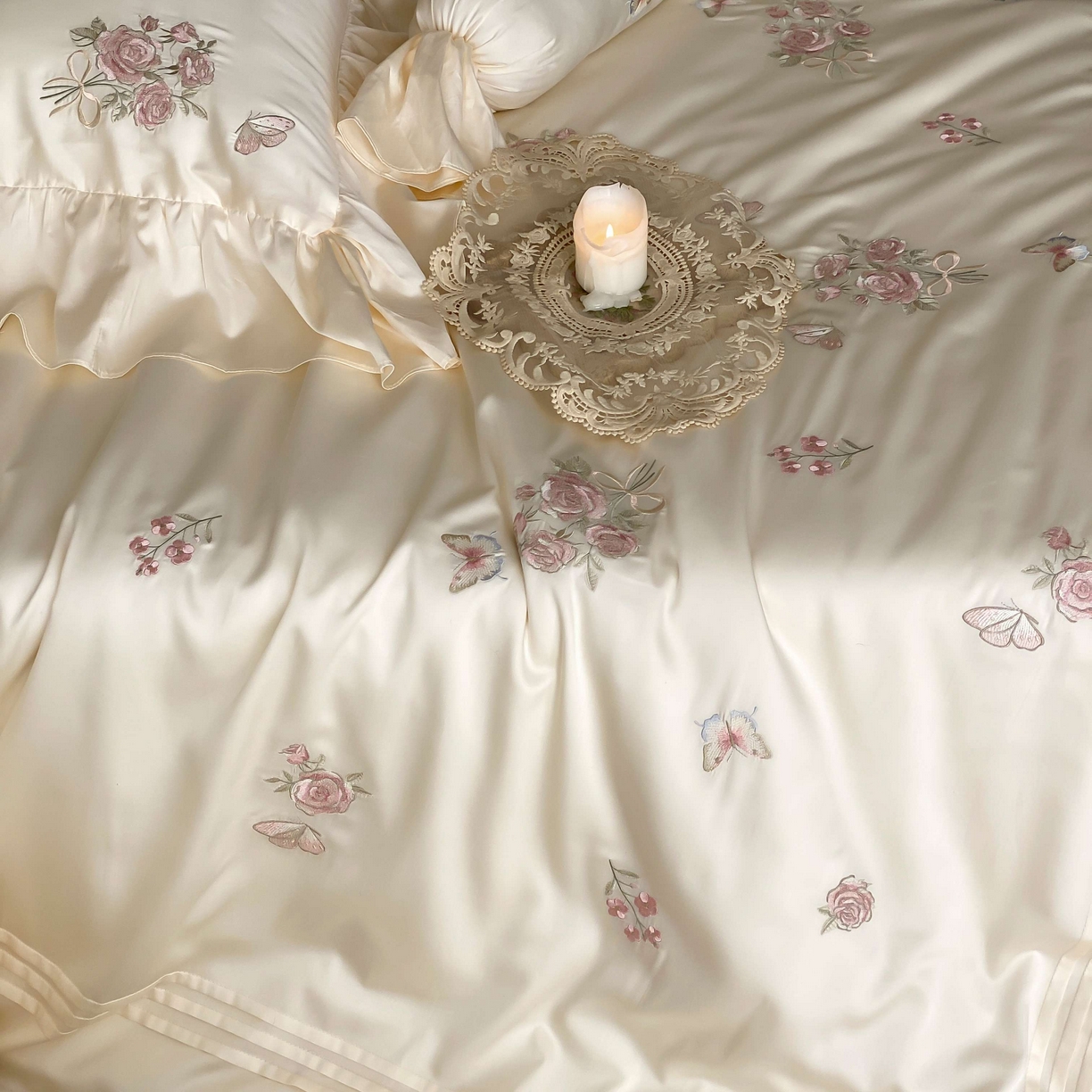 91家纺网 家纺一手货源 找家纺 （总）MIU缪家居 2025新款100支超柔天丝棉四件套-花屿