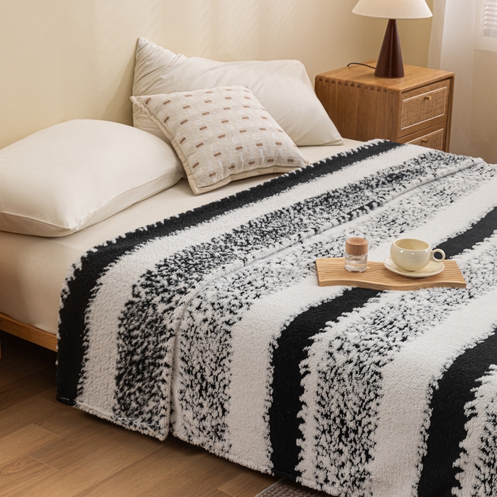 91家纺网 家纺一手货源 找家纺 潮邦 2025新款阳离子柔云毯毛毯-素影雅韵系列【可供跨境电商可压缩】 羽墨