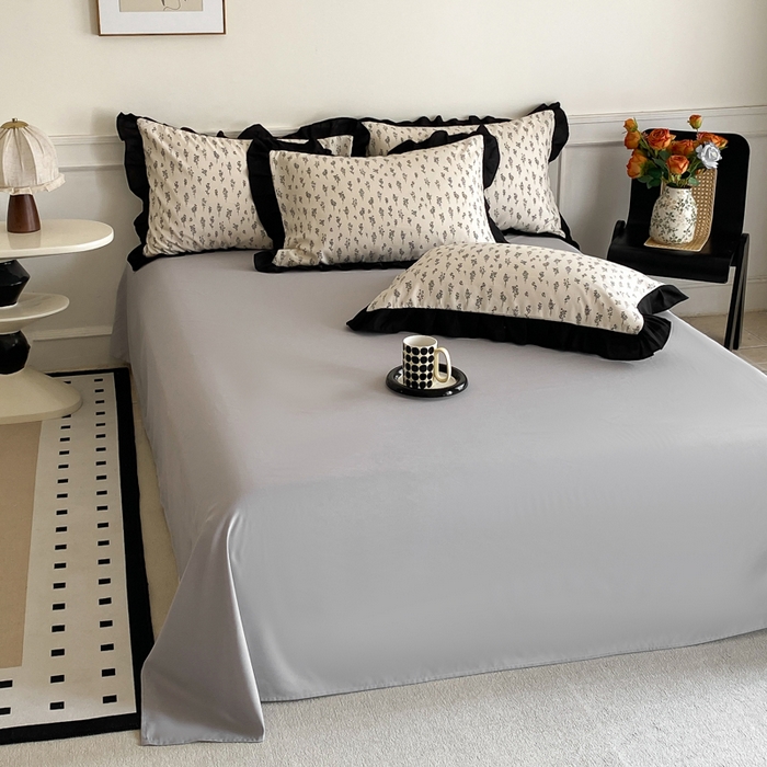 91家纺网 家纺一手货源 找家纺 乐沐家纺 2025新款法式花边夏被四件套 夏被-简韵