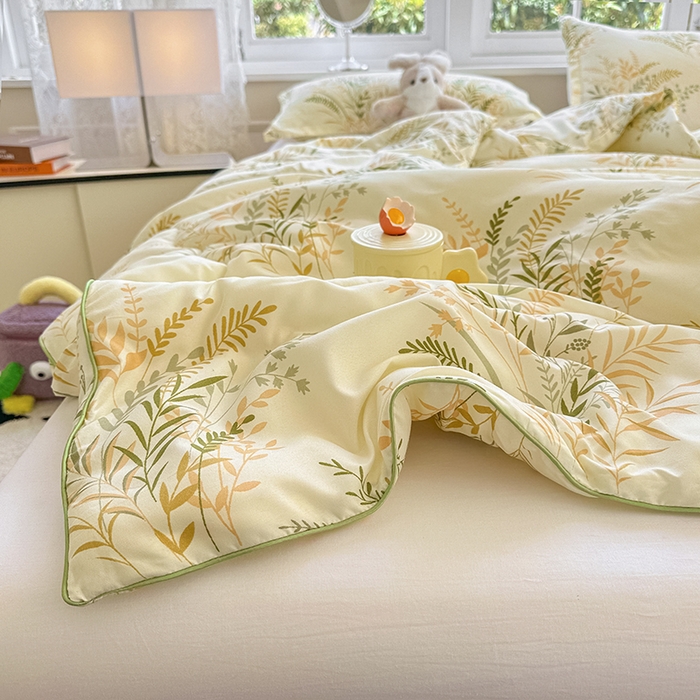 91家纺网 家纺一手货源 找家纺 友承家纺 2025新款A类母婴级大豆夏被夏凉被空调被 芳草