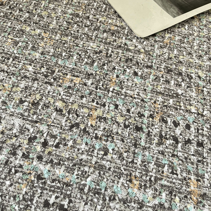 91家纺网 家纺一手货源 找家纺 大渔生活 2025新款磨毛夹棉床盖 御典灰