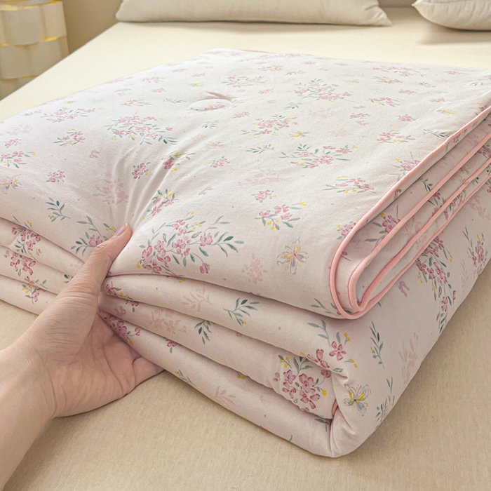 91家纺网 家纺一手货源 找家纺 龙图家纺 2025新款A类母婴针织棉夏被印花卡通凉感丝夏凉被空调被 春不晚