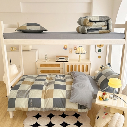 卡普 2025新款爆款加厚卡通小清新全棉纯棉学生宿舍三件套床笠隔天可拿雅格