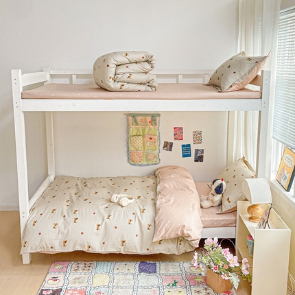 91家纺网 家纺一手货源 找家纺 （总）卡普二店 2024新款爆款加厚卡通小清新全棉纯棉学生宿舍三件套床笠隔天可拿