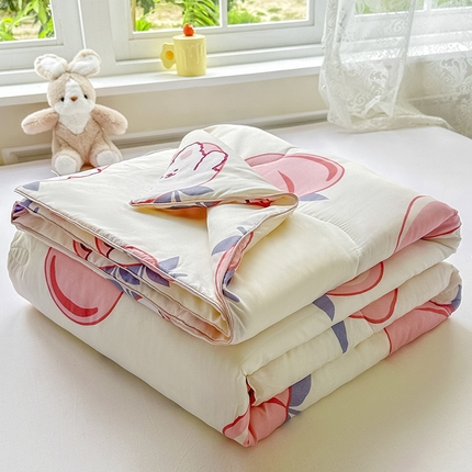 友承家纺 2025新款A类母婴级大豆夏被夏凉被空调被 桃桃熊