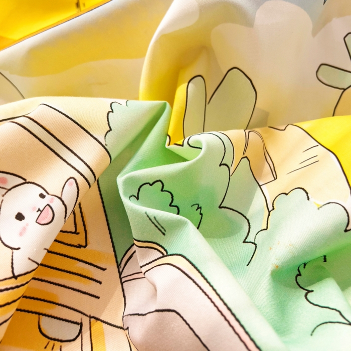 91家纺网 家纺一手货源 找家纺 梵赫 2025新款卡通全棉A类夹棉两用幼儿园儿童夏被被套 飞船部落