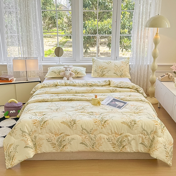 91家纺网 家纺一手货源 找家纺 友承家纺 2025新款A类母婴级大豆夏被夏凉被空调被 芳草