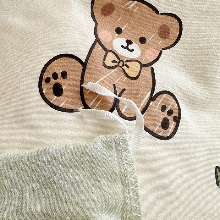 91家纺网 家纺一手货源 找家纺 卡普 2025新款爆款加厚卡通小清新全棉纯棉学生宿舍三件套床笠隔天可拿野餐派对