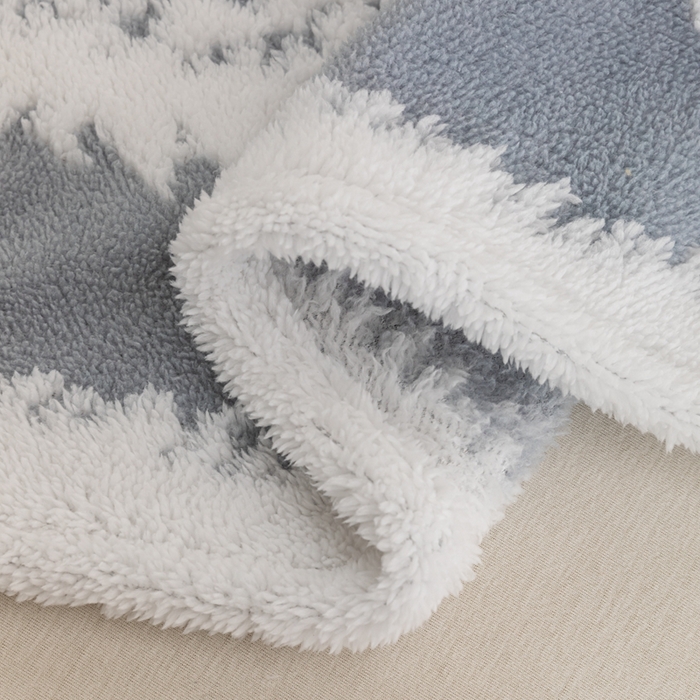 91家纺网 家纺一手货源 找家纺 潮邦 2025新款阳离子柔云毯毛毯-素影雅韵系列【可供跨境电商可压缩】 韵灰