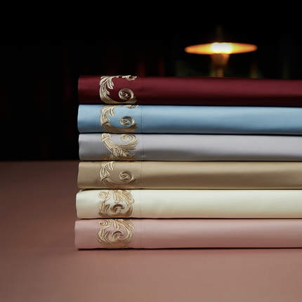 缔缦 2025新款高端定织面料S140长绒棉精梳棉重磅刺绣四件套罗莎系列 组合图