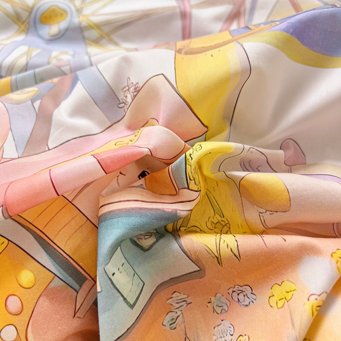 91家纺网 家纺一手货源 找家纺 梵赫 2025新款卡通全棉A类夹棉两用幼儿园儿童夏被被套 摩天轮-黄
