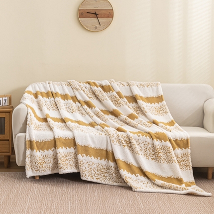 潮邦 2025新款阳离子柔云毯毛毯-素影雅韵系列【可供跨境电商可压缩】 雅棕