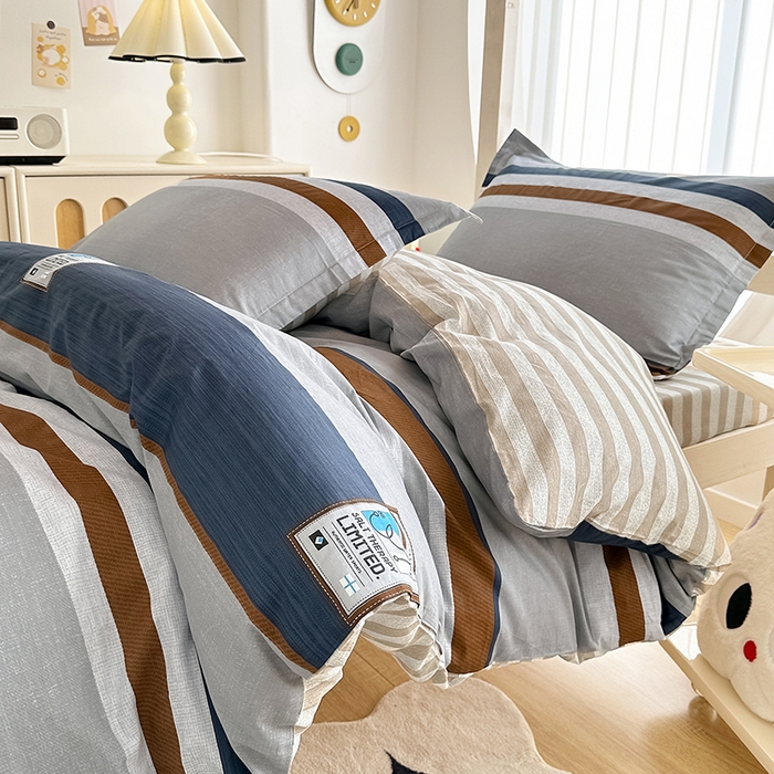 91家纺网 家纺一手货源 找家纺 卡普 2025新款爆款加厚卡通小清新全棉纯棉学生宿舍三件套床笠隔天可拿摩根