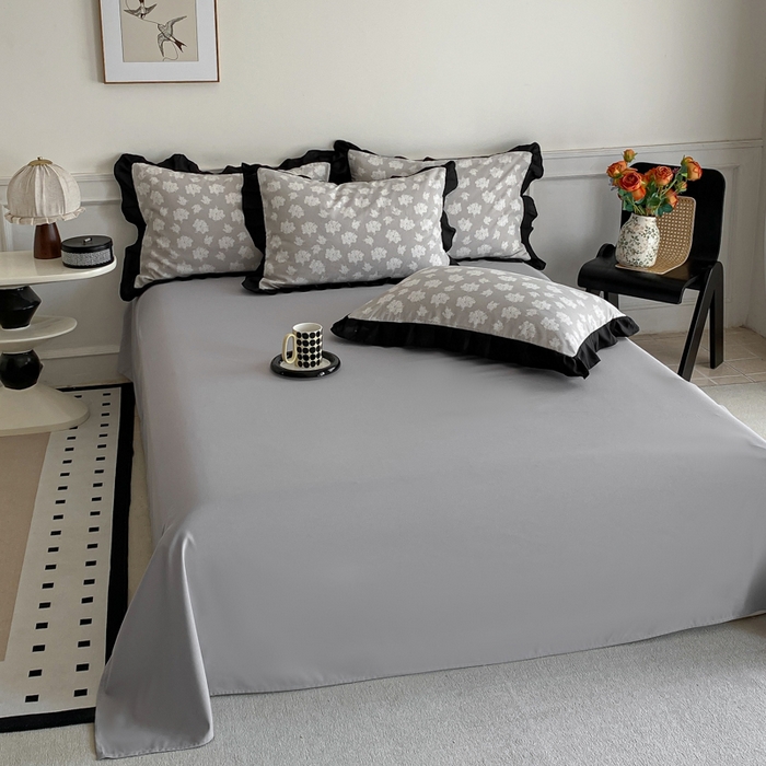 91家纺网 家纺一手货源 找家纺 乐沐家纺 2025新款法式花边夏被四件套 夏被-觅棠