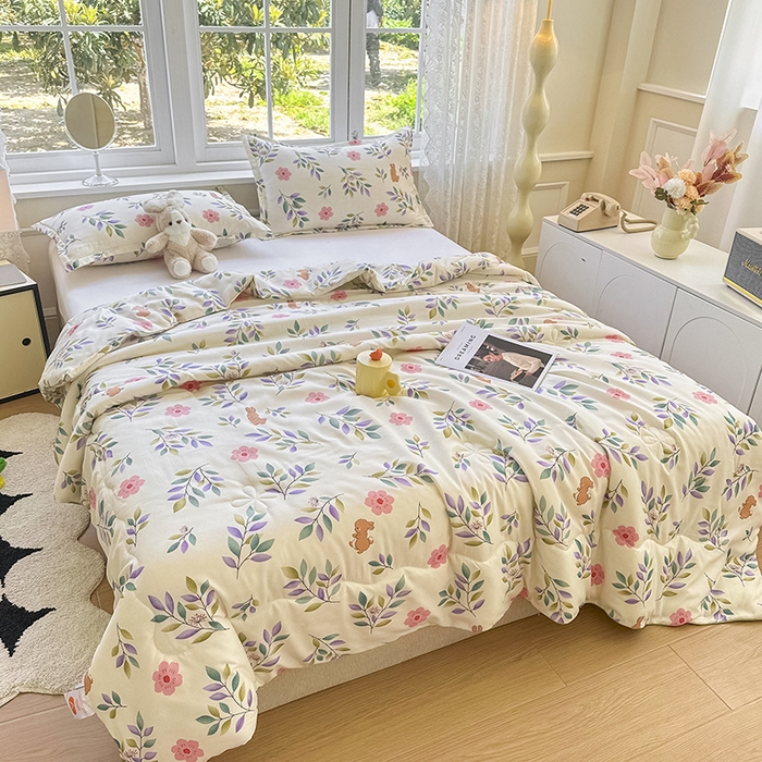 91家纺网 家纺一手货源 找家纺 友承家纺 2025新款A类母婴级大豆夏被夏凉被空调被 莫妮卡