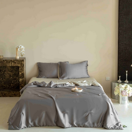 91家纺网 家纺一手货源 找家纺 （总）玉宇阁家居 2025天丝拼色夏被四件套