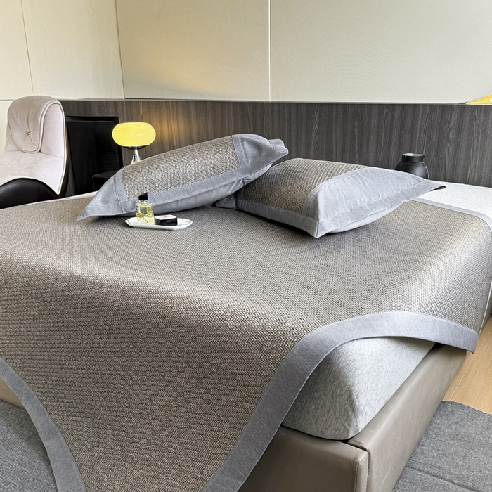 91家纺网 家纺一手货源 找家纺 阿牛席业 2025新款舒爽藤席系列-E-PE藤席 PE霸王藤-灰色