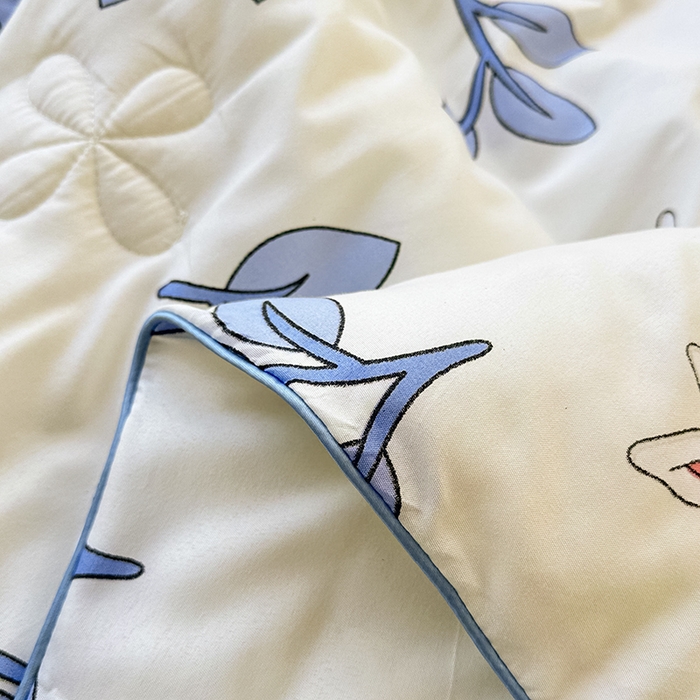 91家纺网 家纺一手货源 找家纺 友承家纺 2025新款A类母婴级大豆夏被夏凉被空调被 花园小兔