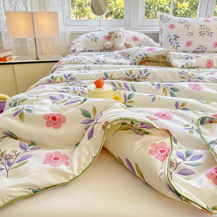 91家纺网 家纺一手货源 找家纺 友承家纺 2025新款A类母婴级大豆夏被夏凉被空调被 莫妮卡