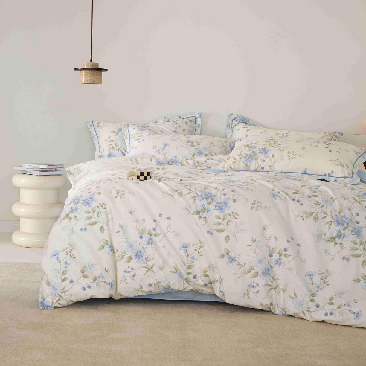 91家纺网 家纺一手货源 找家纺 丽卡家纺 2025新款100s高密新疆长绒棉纯棉四件套 伊甸园