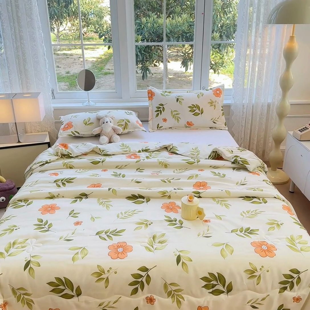 91家纺网 家纺一手货源 找家纺 友承家纺 2025新款A类母婴级大豆夏被夏凉被空调被 青柠薄荷