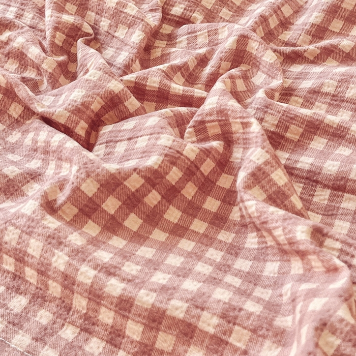 91家纺网 家纺一手货源 找家纺 （总）优米家纺 2025新款色织双层纱木棉四件套