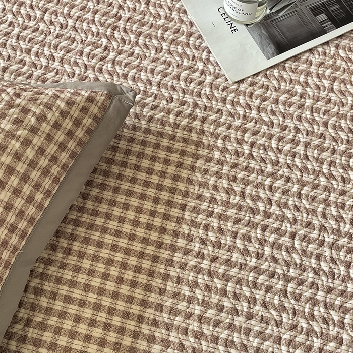 91家纺网 家纺一手货源 找家纺 大渔生活 2025新款磨毛夹棉床盖 小香格