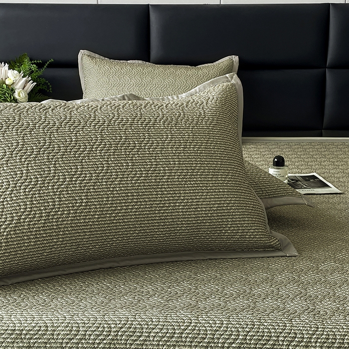 91家纺网 家纺一手货源 找家纺 大渔生活 2025新款磨毛夹棉床盖 青玉案