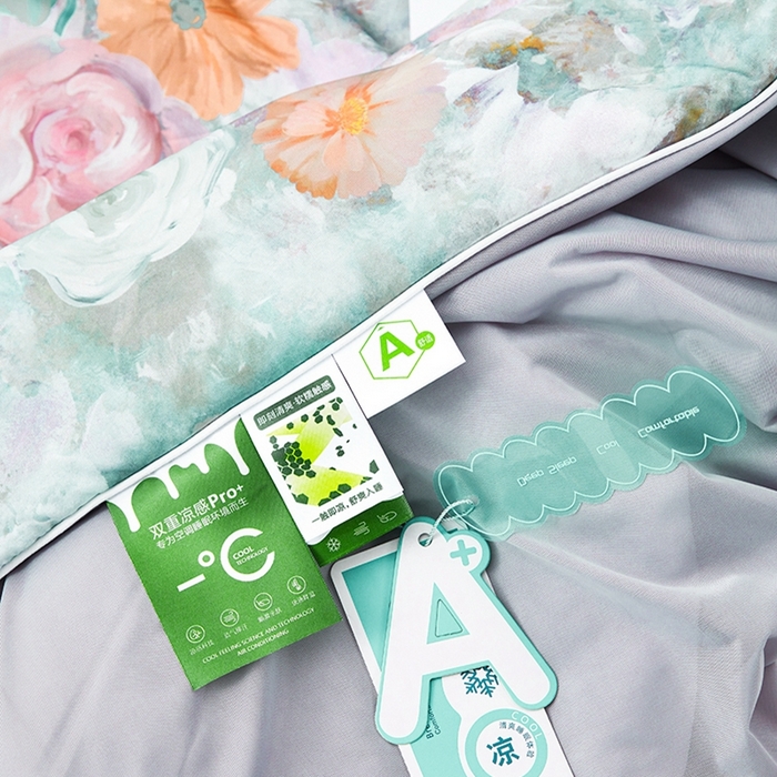 91家纺网 家纺一手货源 找家纺 小鱼儿家纺 2025新款A类母婴级凉感丝夏被锦氨面料凉感空调被单人双人夏凉被可机洗被子被芯 油墨花卉