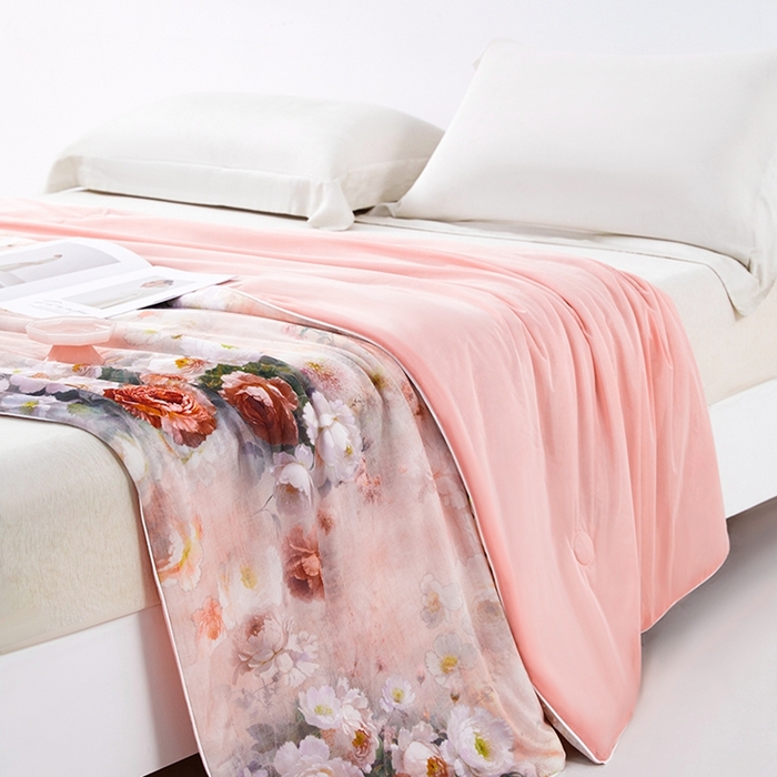 91家纺网 家纺一手货源 找家纺 （总）小鱼儿家纺 2025新款A类母婴级凉感丝夏被锦氨面料凉感空调被单人双人夏凉被可机洗被子被芯