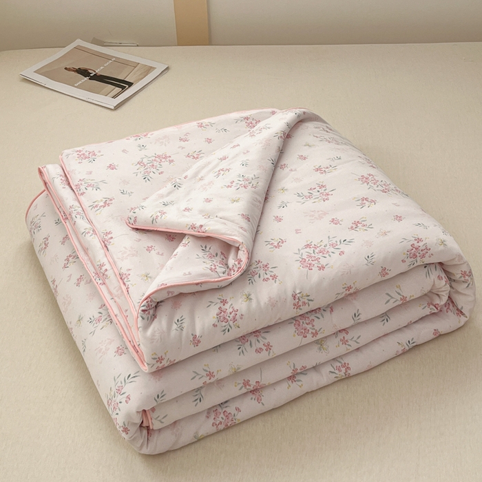 91家纺网 家纺一手货源 找家纺 龙图家纺 2025新款A类母婴针织棉夏被印花卡通凉感丝夏凉被空调被 春不晚