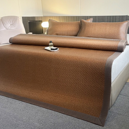 阿牛席业 2025新款舒爽藤席系列-E-PE藤席 PE霸王藤-咖色