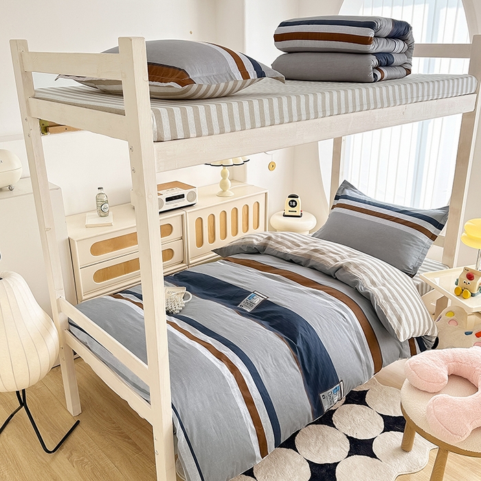 91家纺网 家纺一手货源 找家纺 卡普二店 2024新款爆款加厚卡通小清新全棉纯棉学生宿舍三件套床笠隔天可拿 摩根