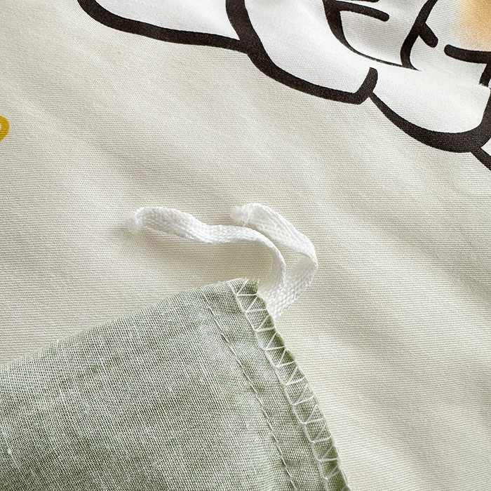 91家纺网 家纺一手货源 找家纺 卡普 2025新款爆款加厚卡通小清新全棉纯棉学生宿舍三件套床笠隔天可拿南语小象